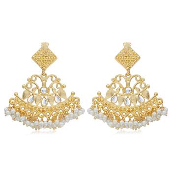 Gold  pearl earrings 2