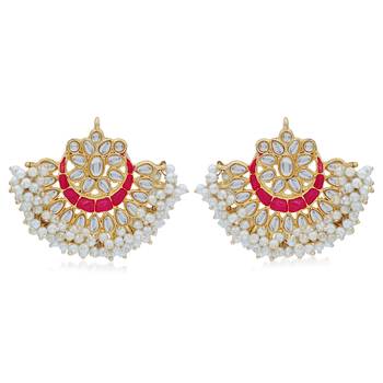 Pink pearl earrings 2