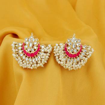 Pink pearl earrings 3