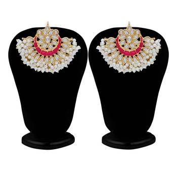 Pink pearl earrings 4