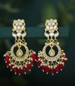 Red pearl earrings