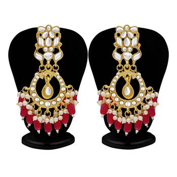 Red pearl earrings 4
