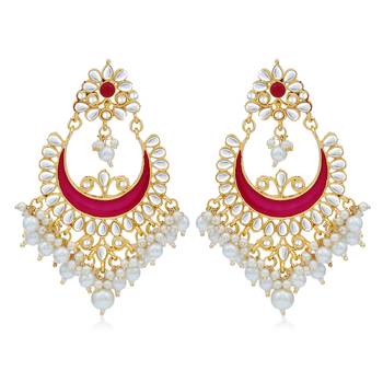 Pink pearl earrings 2