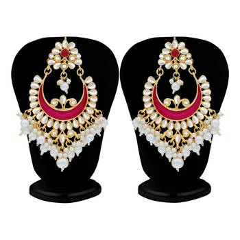 Pink pearl earrings 4