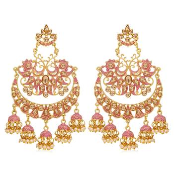 Pink pearl earrings 2