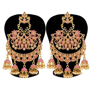 Pink pearl earrings 4