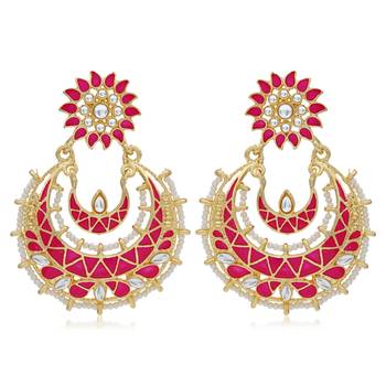 Pink pearl earrings 2