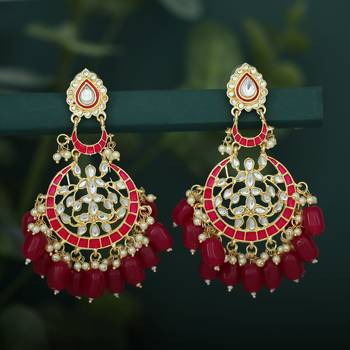 Pink pearl earrings 1