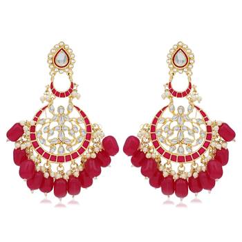 Pink pearl earrings 2
