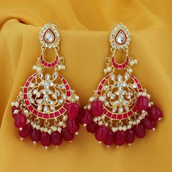 Pink pearl earrings 3