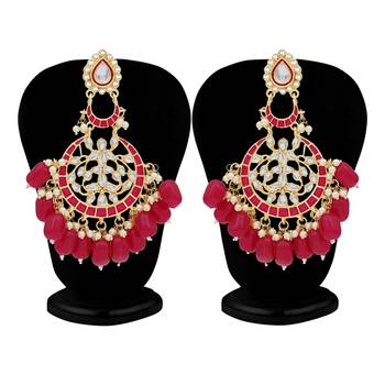 Pink pearl earrings 4