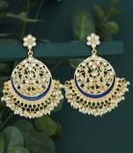 Purple pearl earrings