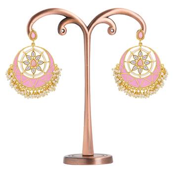 Pink pearl earrings 4