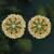 Green pearl earrings