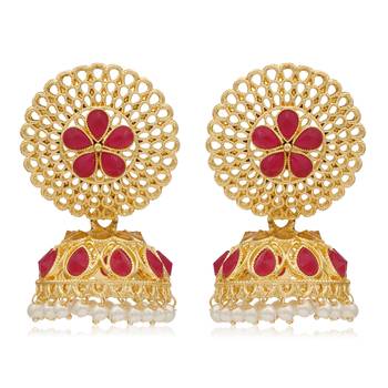 Pink pearl earrings 2