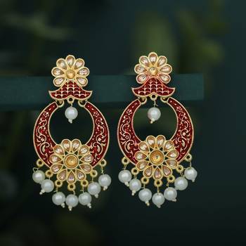 Red pearl earrings 1