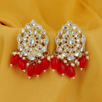 Orange pearl earrings 3