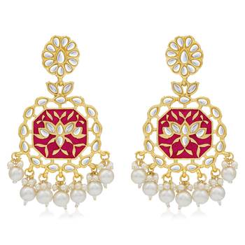 Pink pearl earrings 2