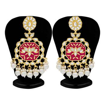 Pink pearl earrings 3
