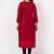 Women Maroon  Causal Solid Chikan Hand Embroidered Regular Fit Kurti