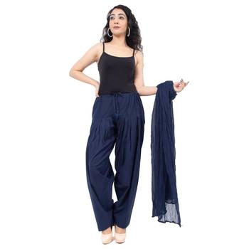 Women Neavy Soild Patiala with Dupatta Cotton (Free Size) 1