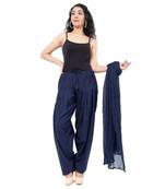 Women Neavy Soild Patiala with Dupatta Cotton (Free Size)
