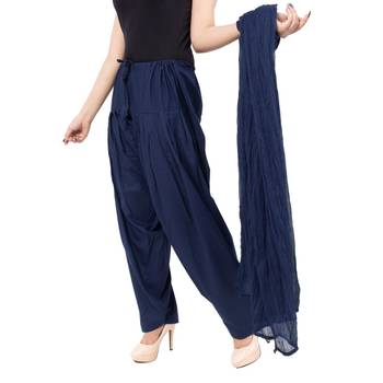 Women Neavy Soild Patiala with Dupatta Cotton (Free Size) 3