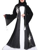 Khadija fashion, for women Simple & sober flowers design burqa, lite weight premium quality nida fabric with dupatta.