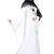 Khadija fashion,Women's white nida fabric very beautiful multi color's flowers worked burqa with scarf.