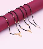Gold cubic zirconia mangalsutra