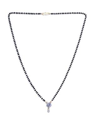 Gold cubic zirconia mangalsutra 4