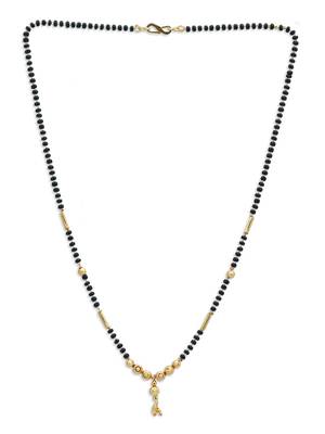 Gold cubic zirconia mangalsutra 5