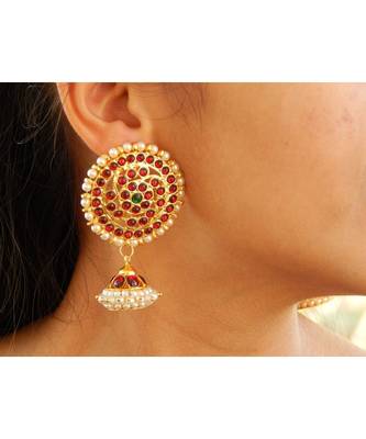 Maroon earrings 1