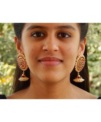 Maroon earrings 2