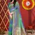 Manohari Jacquard  Blue & Green Woven Saree with Unstitched  Blouse