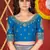 Manohari Jacquard  Blue & Green Woven Saree with Unstitched  Blouse