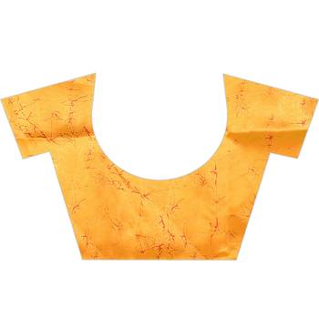 Multi Color Butter Silk IKKAT Prints Sarees With Blouse 3