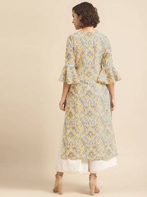 White printed kurta 4