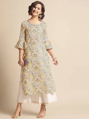 White printed kurta 5