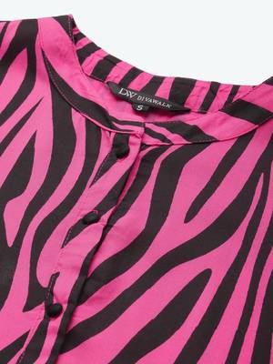 Divawalk Pink zebra print kurta 2