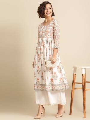 Divawalk white Anarkali 5