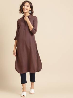 divawalk Blue & Orange Bella Checks Pathani Kurta 1