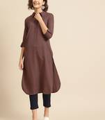 divawalk Blue & Orange Bella Checks Pathani Kurta