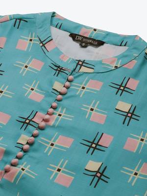Divawalk Blue Digital Printed Kurta 2
