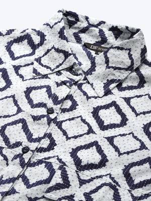 Divawalk Blue & White Button down long kurta 2