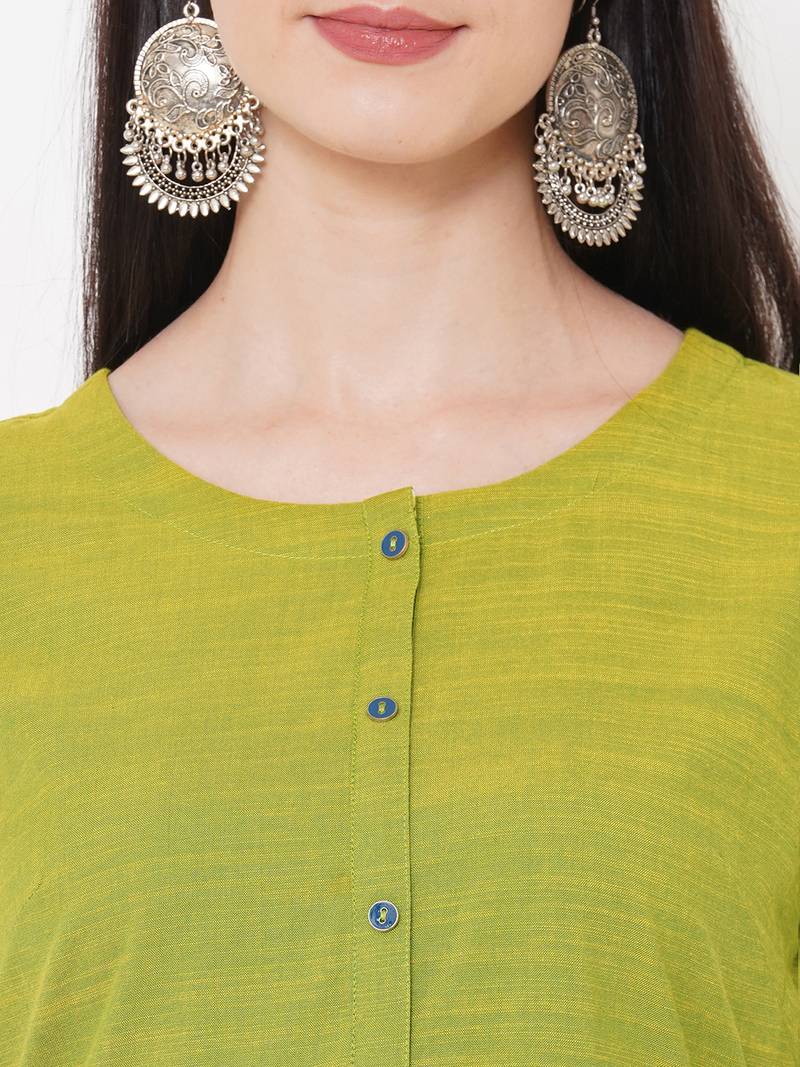 Handblock printed tiered dress