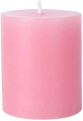 Paraffin Wax Smokeless Scented 2.5"X3" Tall Pillar Candle for Decoretion Pack of 2 Pink 3