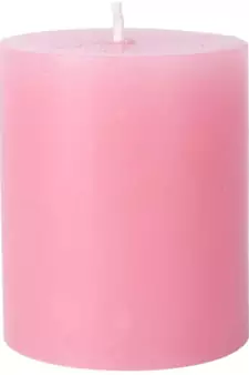 Paraffin Wax Smokeless Scented 2.5"X3" Tall Pillar Candle for Decoretion Pack of 2 Pink