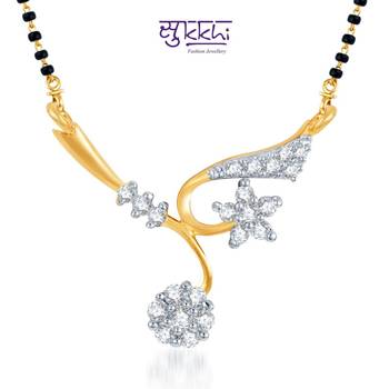 Sukkhi Elegant Wedding CZ Gold and Rhodium Plated mangalsutra(118M400) 1