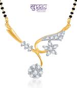 Sukkhi Elegant Wedding CZ Gold and Rhodium Plated mangalsutra(118M400)